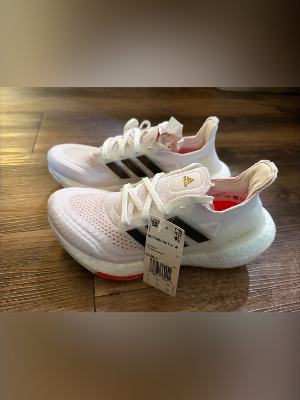 adidas White and Black Ultraboost Sneakers Women Size 5